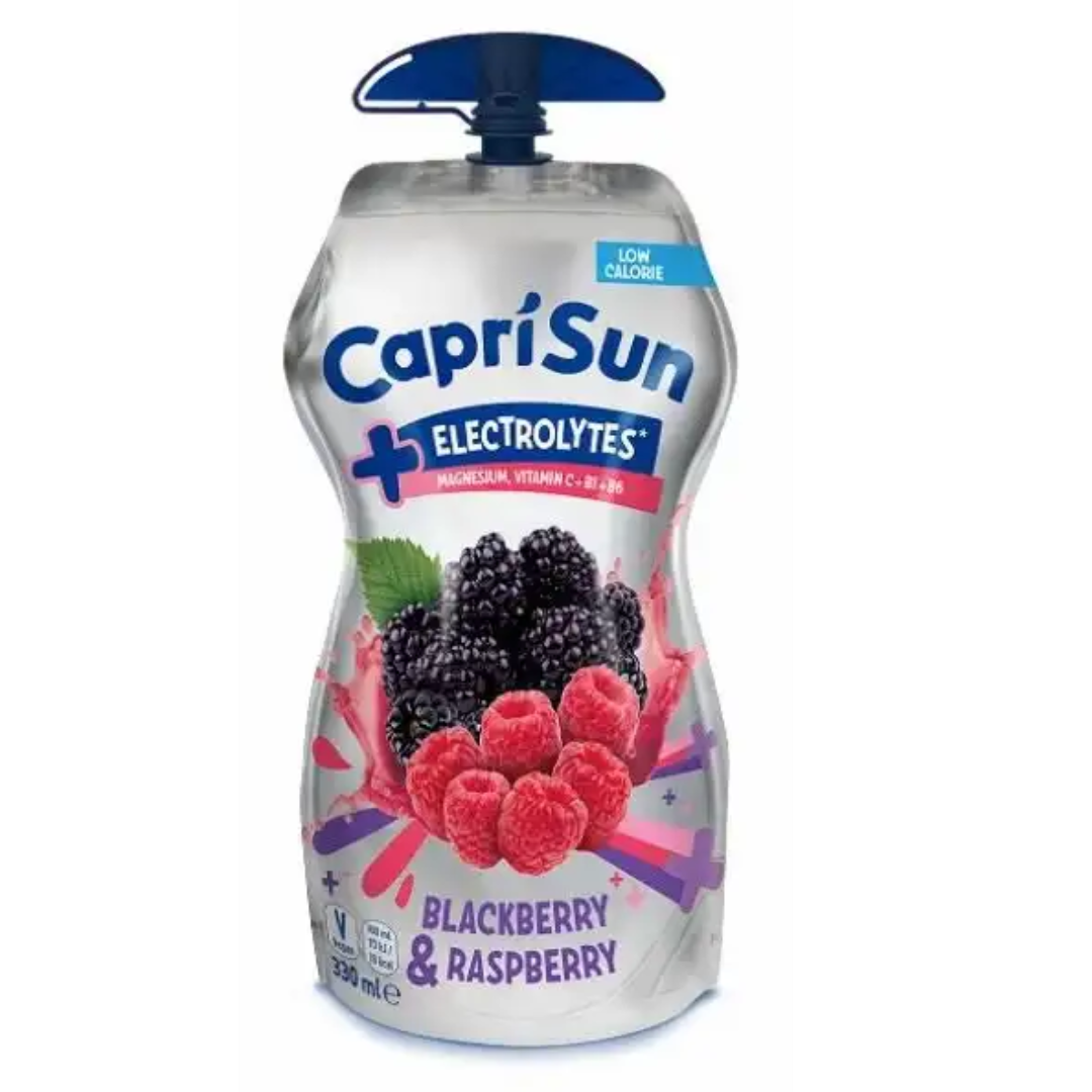 Capri Sun Electrolytes Blackberry Raspberry 330ml Hydration Drink Refreshing Energy Beverage