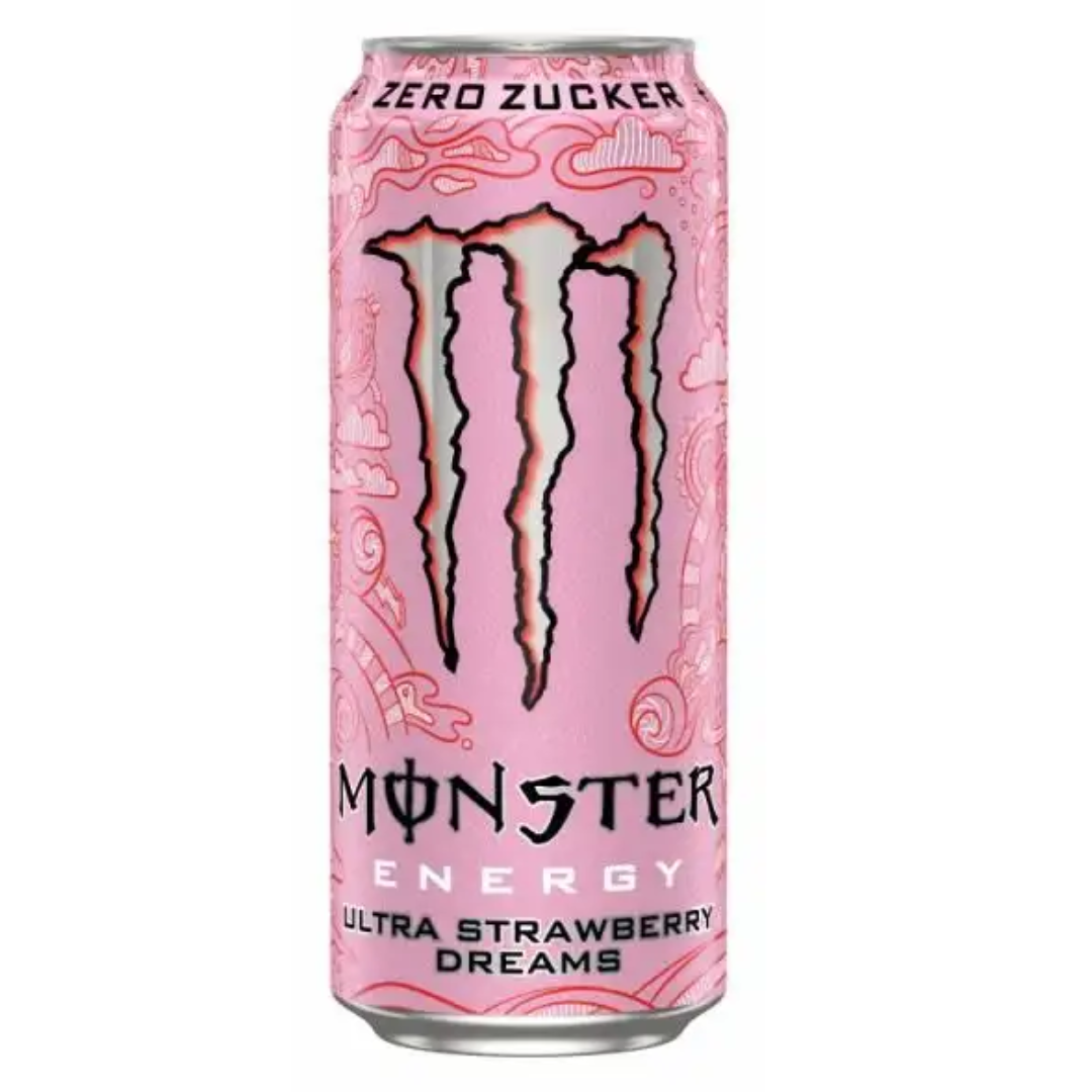 Monster Energy Ultra Strawberry Dreams Zero Sugar 12x500ml Refreshing Energy Drink Bulk Pack