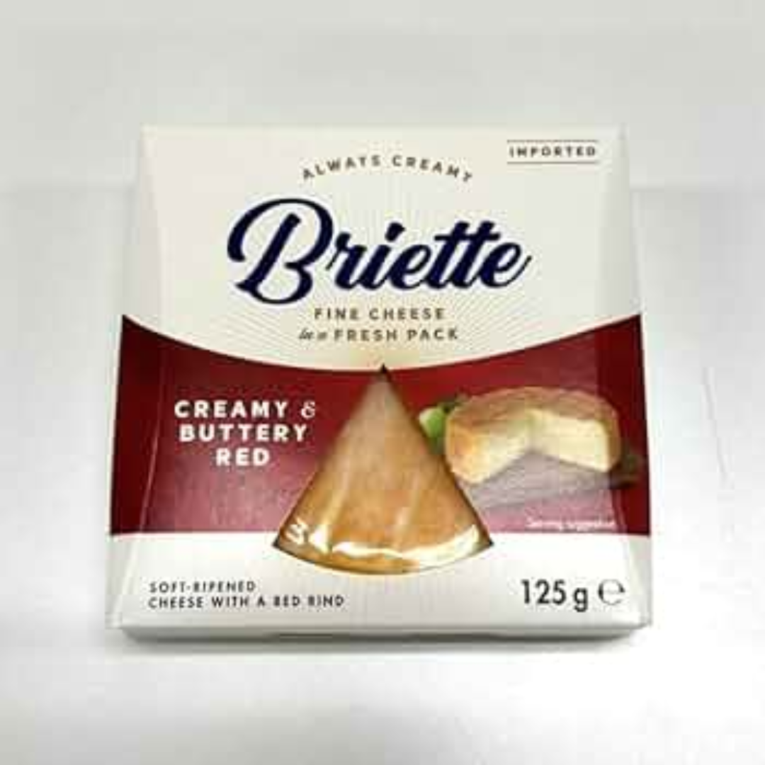 Briette Creamy and Buttery Cheese 60% Fat 125g Rich Smooth Texture Premium Soft Cheese