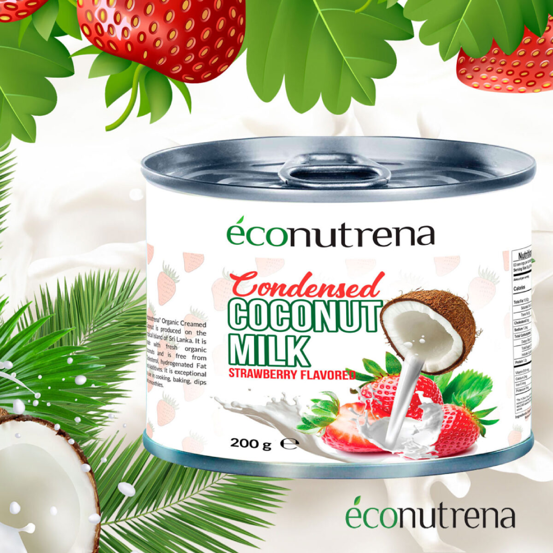 Condensed Coconut Milk Strawberry Sweet Flavored Coconut Milk Dessert Ingredient Premium