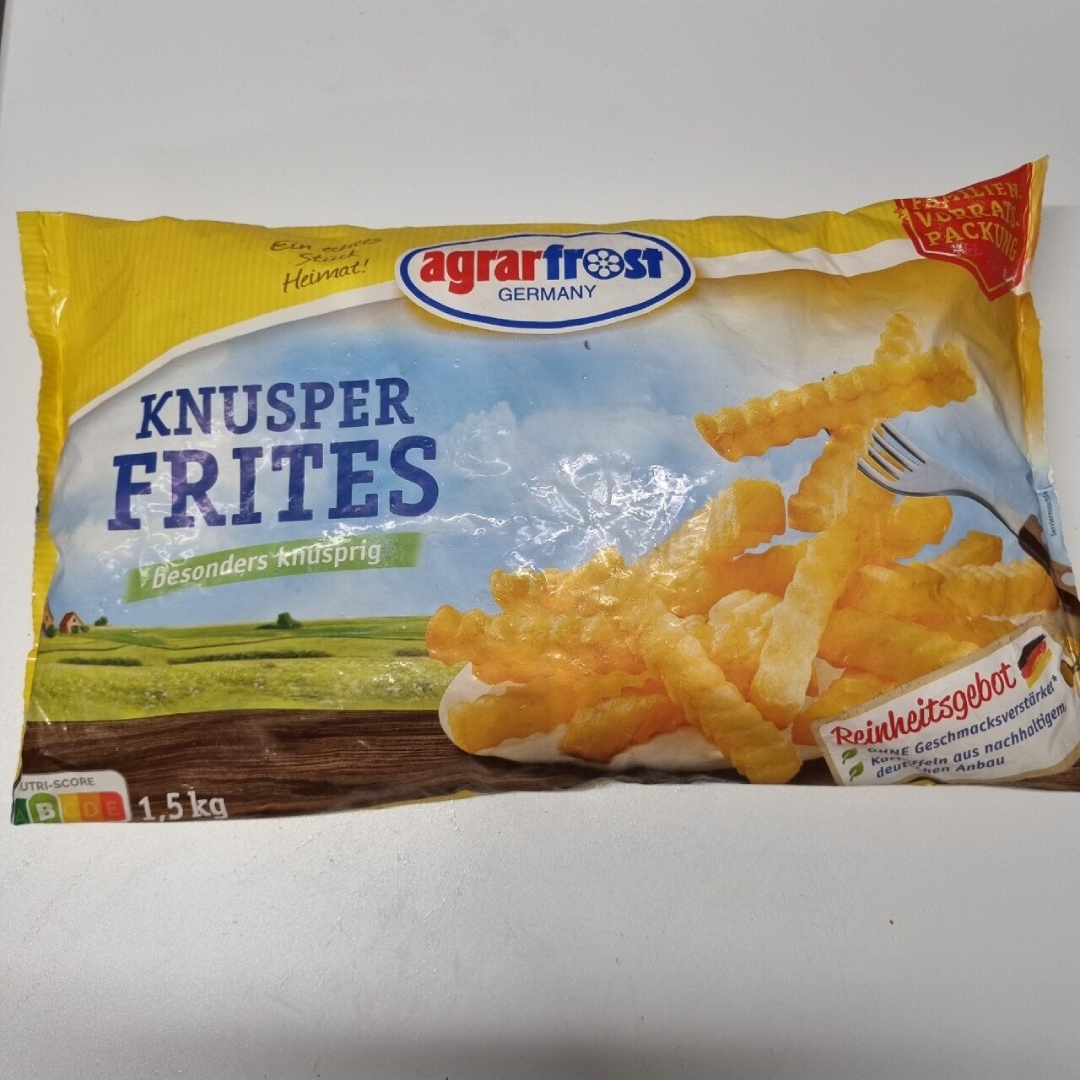 Crispy Fries 1500g Frozen Potato Fries Extra Crunchy Snack Perfect for Frying Baking Serving Hot