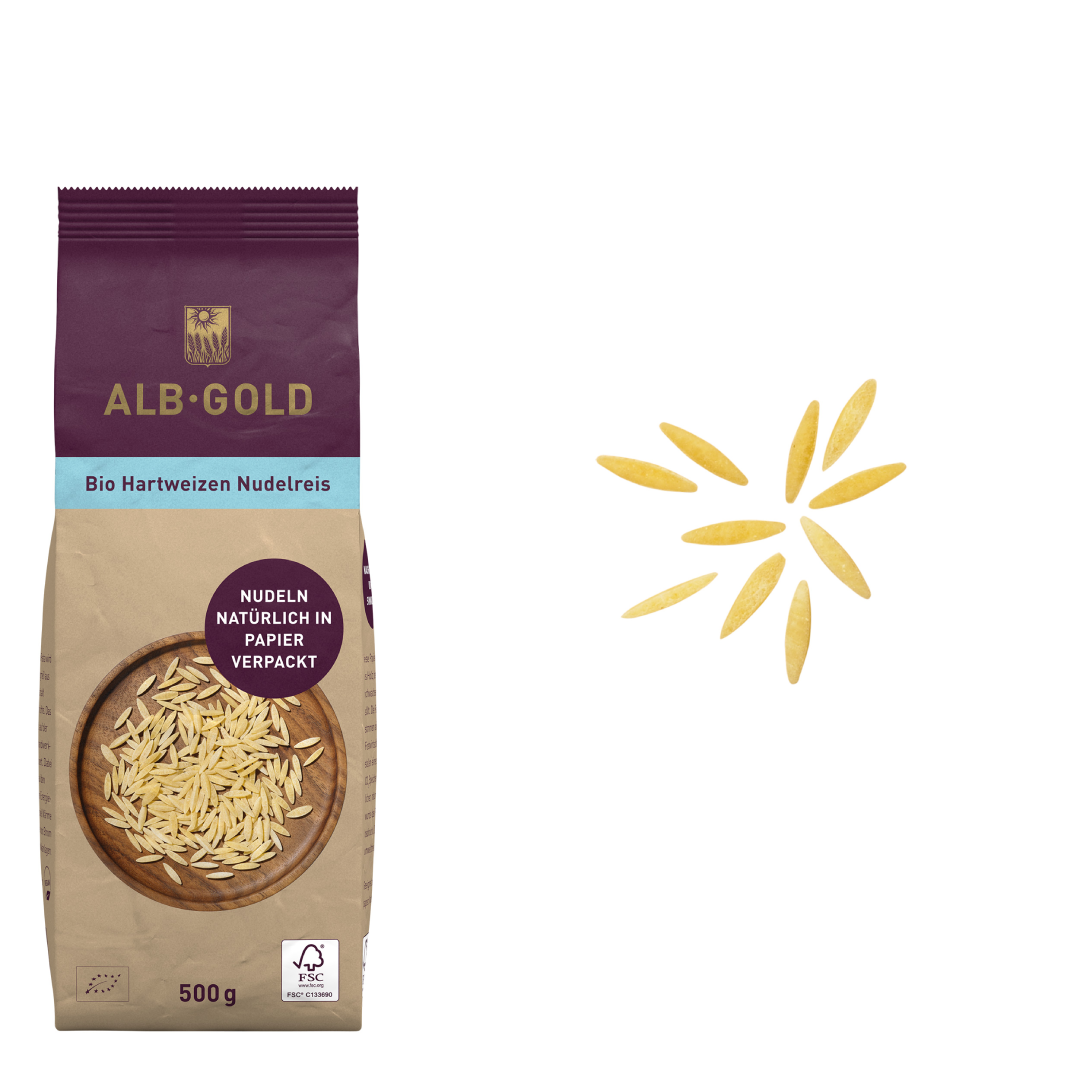 Organic Durum Wheat Pasta Rice Premium Healthy Grain Pasta Alternative High Fiber Natural Taste