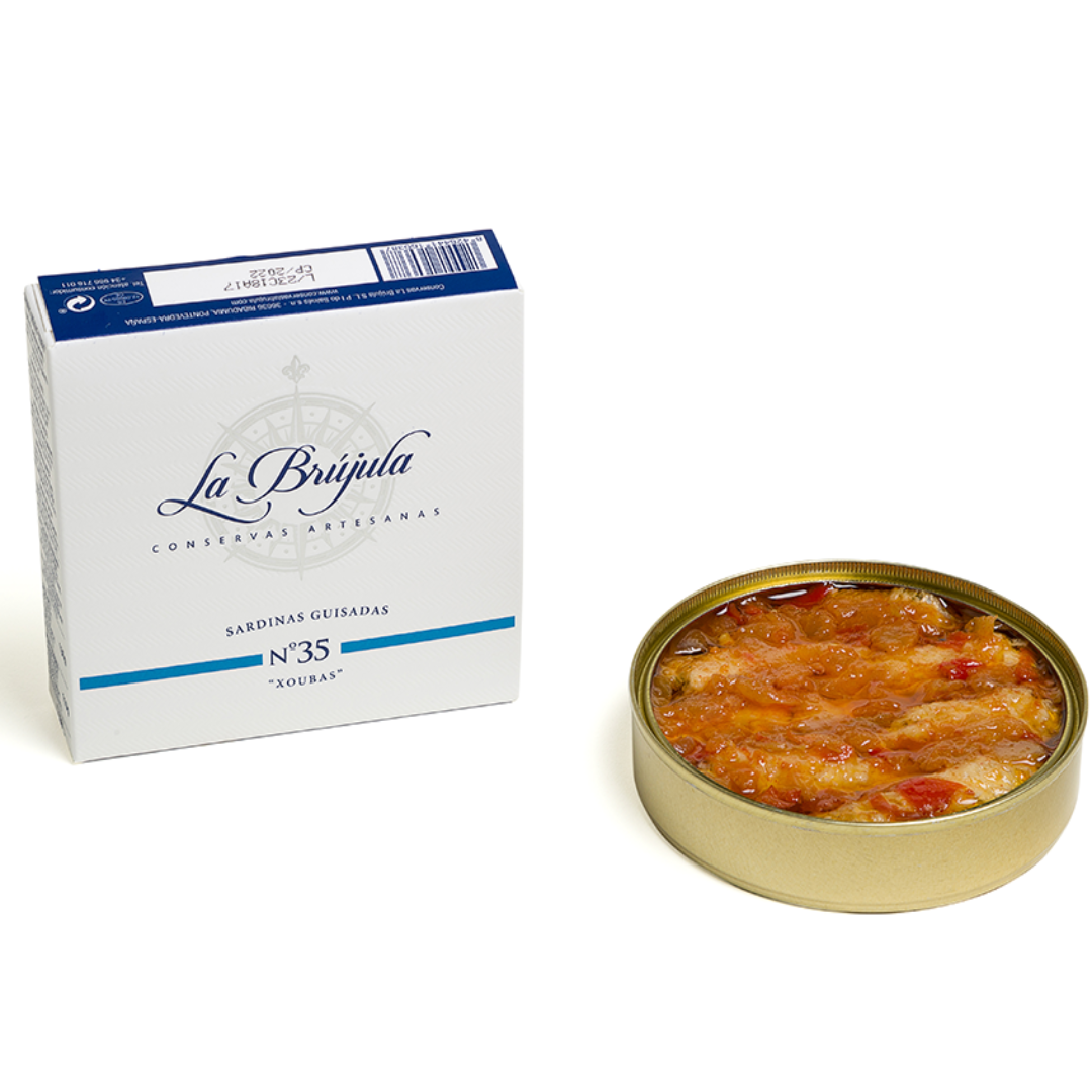 Stewed Sardines Xoubas Premium Spanish Seafood in Sauce Rich Flavor Ready to Eat Gourmet Dish