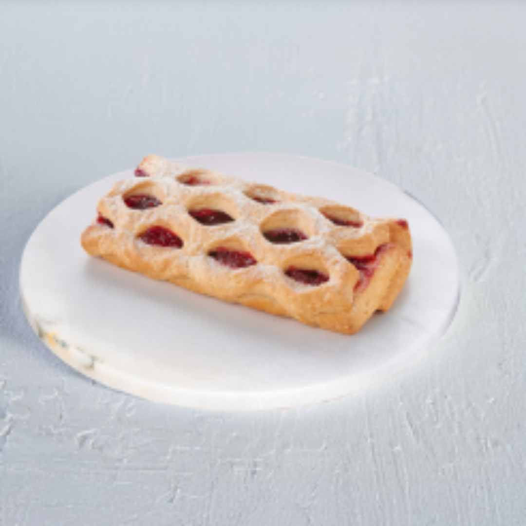 Raspberry Balkan Bun Sweet Soft Bun Filled with Raspberry Flavor Perfect Bakery Snack Treat