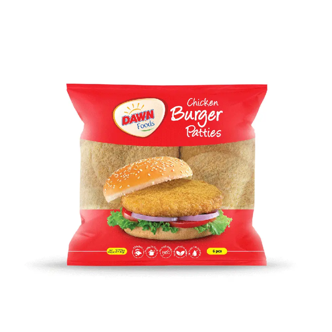 Dawn Foods Chicken Burger Patties Frozen Juicy Ready to Cook Patties for Burgers and Snacks