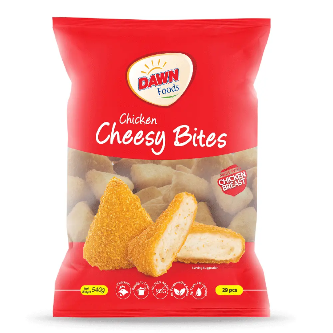 Dawn Foods Chicken Cheesy Bites Frozen Crispy Snack with Cheese Filling Ready to Fry Delight