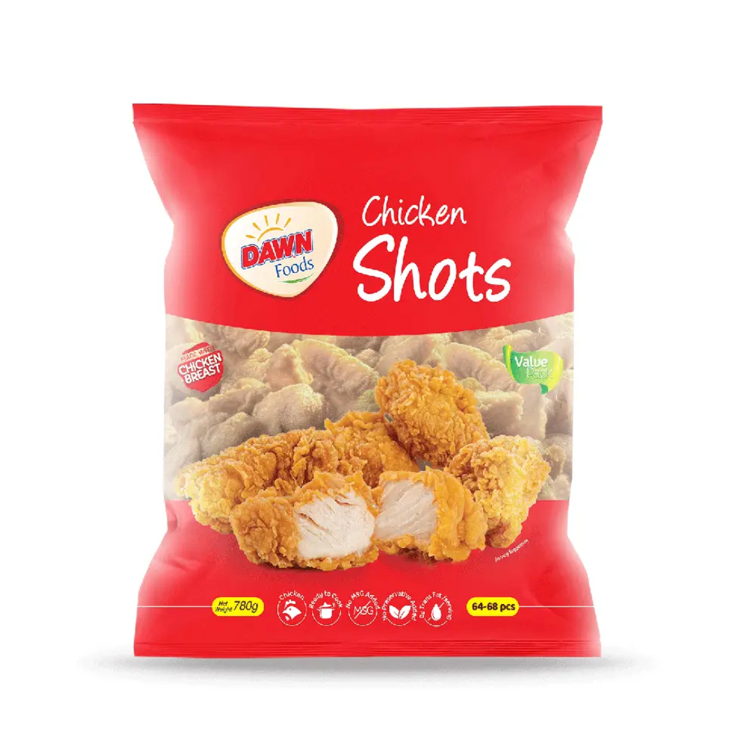 780g Value Pack Dawn Foods Chicken Shots Frozen Crunchy Chicken Bites Ready to Cook Snack