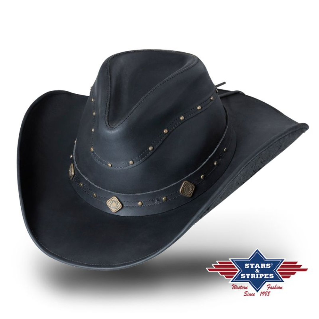 Cowboy Leather Hat Dundee Western Style Premium Genuine Leather Hat for Outdoor Fashion