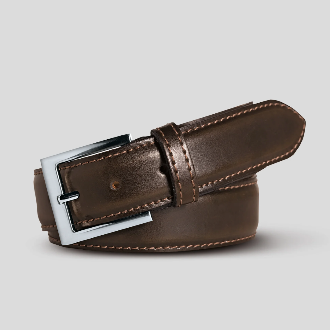 Stretch Leather Formal Belt Flexible Comfortable Elegant Office Wear Belt for Men