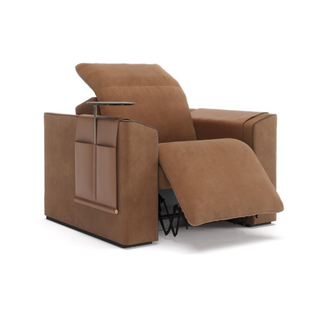 Kubrik Reclining Chair Luxury Comfort Recliner Premium Leather Chair Modern Home Furniture