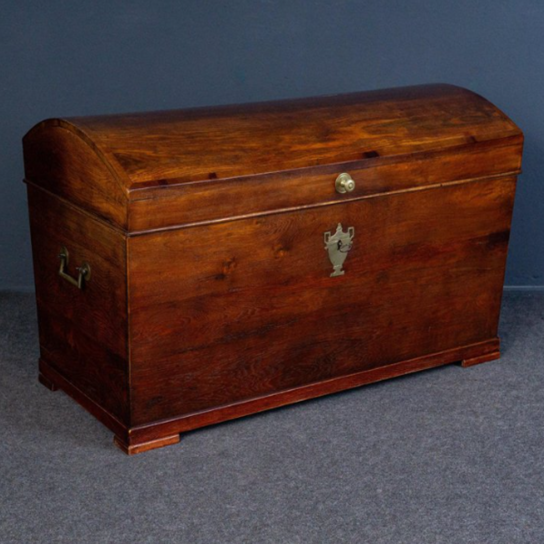 Large Storage Box Round Lid Chest Stylish Organizer Premium Storage Chest Decorative Furniture