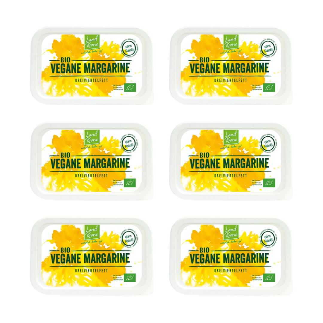 Organic Vegan Plant Based Margarine 6x250g Value Pack Dairy Free Butter Alternative for Cooking