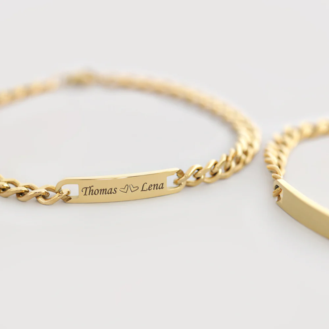 Personalized Mens Bracelet Custom Engraved Name Bracelet Stylish Gift for Him Everyday Wear