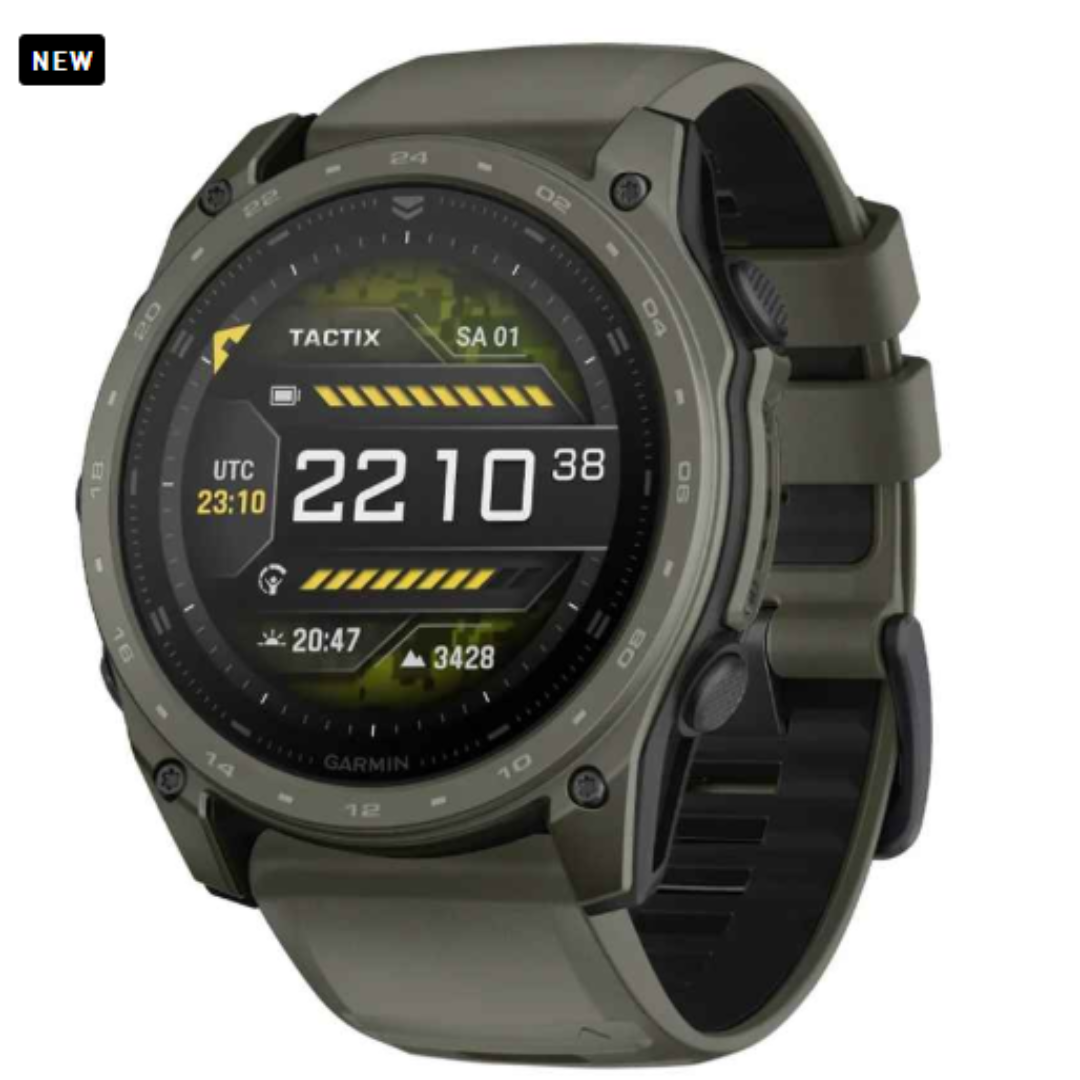 Garmin tactix 8 AMOLED Cerakote Tactical Smartwatch Olive Green 51 mm Premium Rugged Watch
