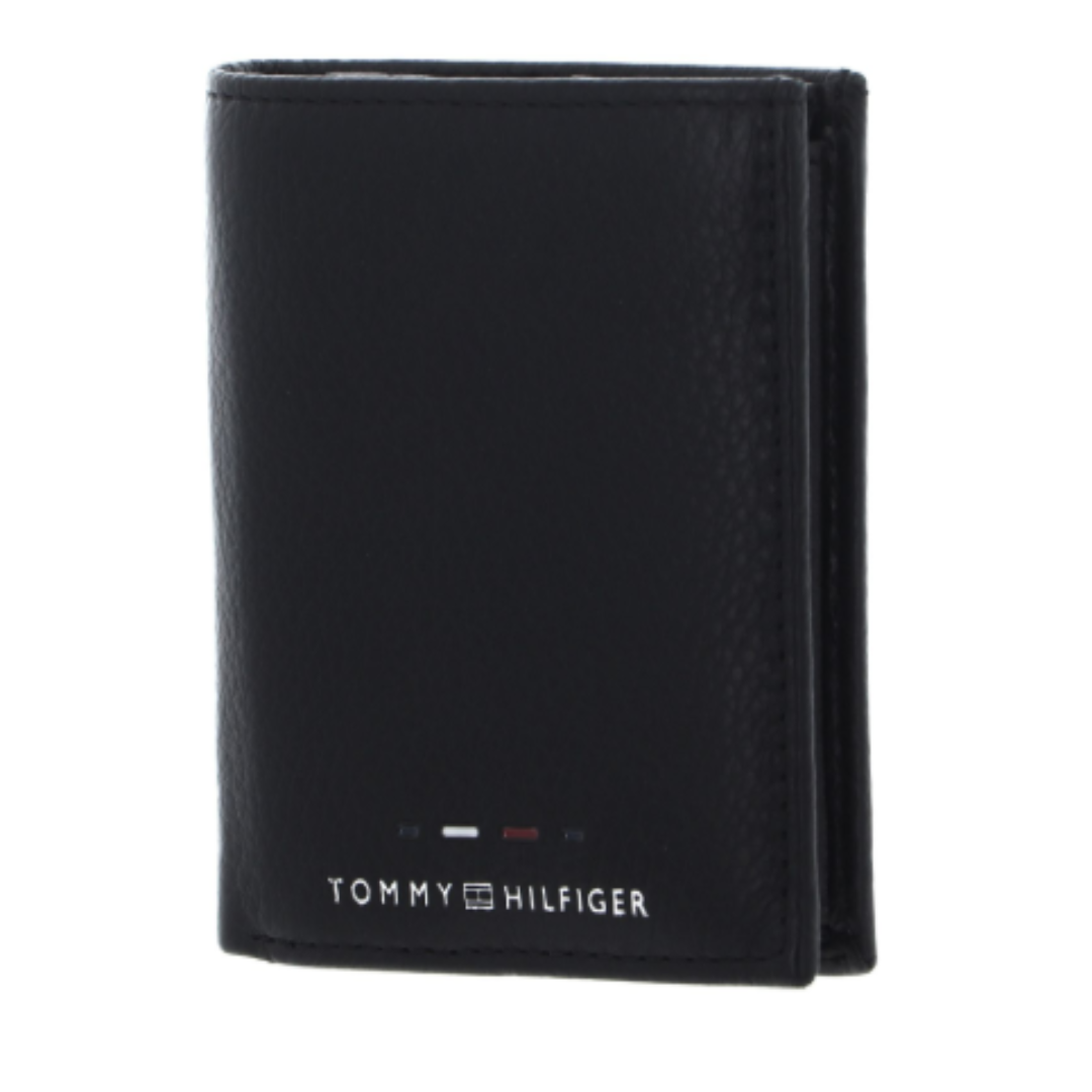 TH Premium Trifold Wallet Black Luxury Leather Wallet Durable Stylish Multi Card Holder Wallet