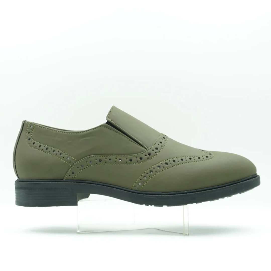 Premium Handcrafted Leather Formal Brogue Slip-on Shoes Alvin Martin