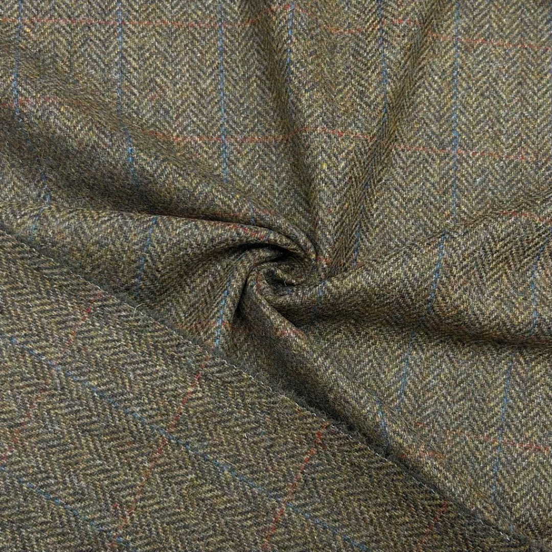Wool Herringbone Fabric Classic Durable Weaving Material