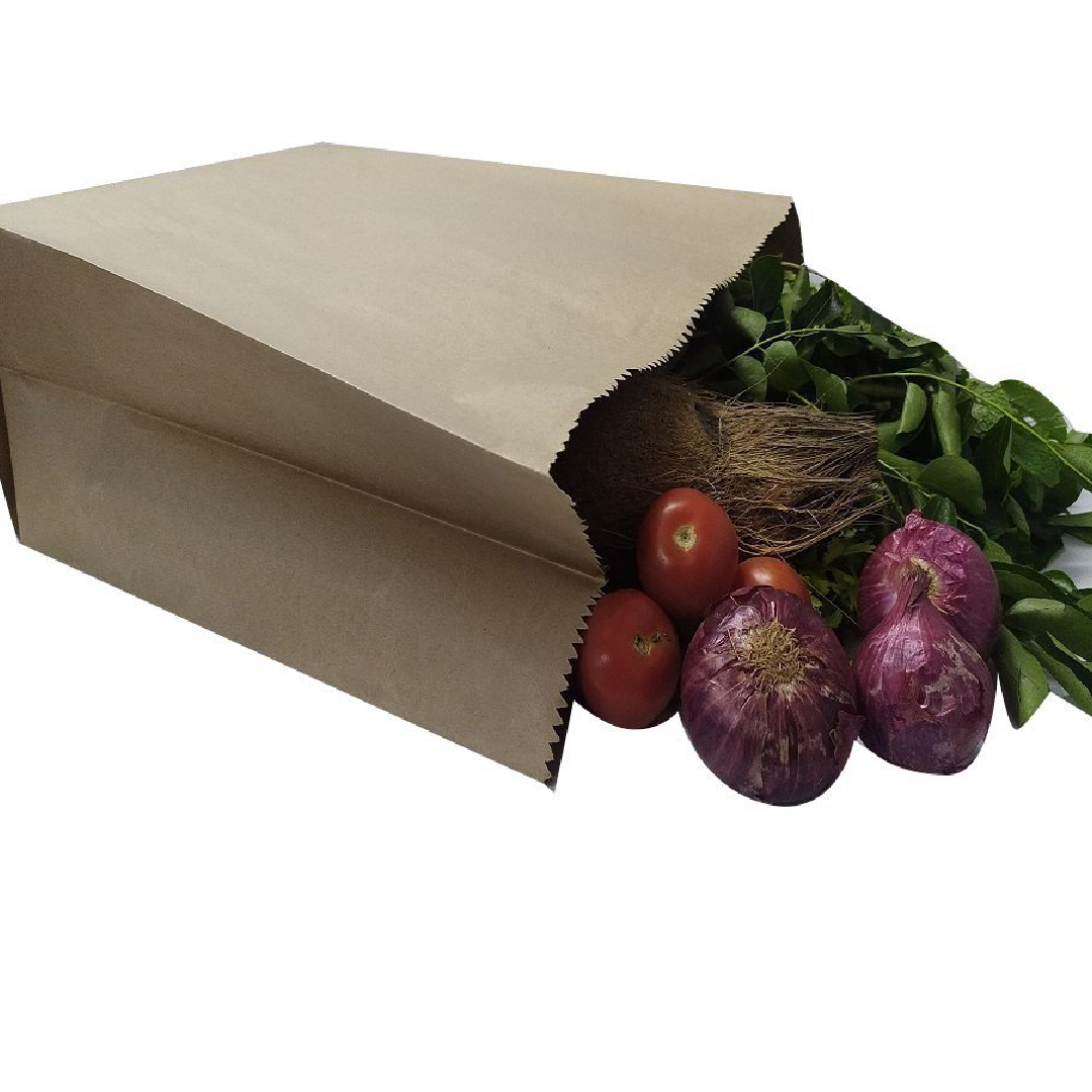 Brown Paper Grocery Bag, Capacity: 5kg