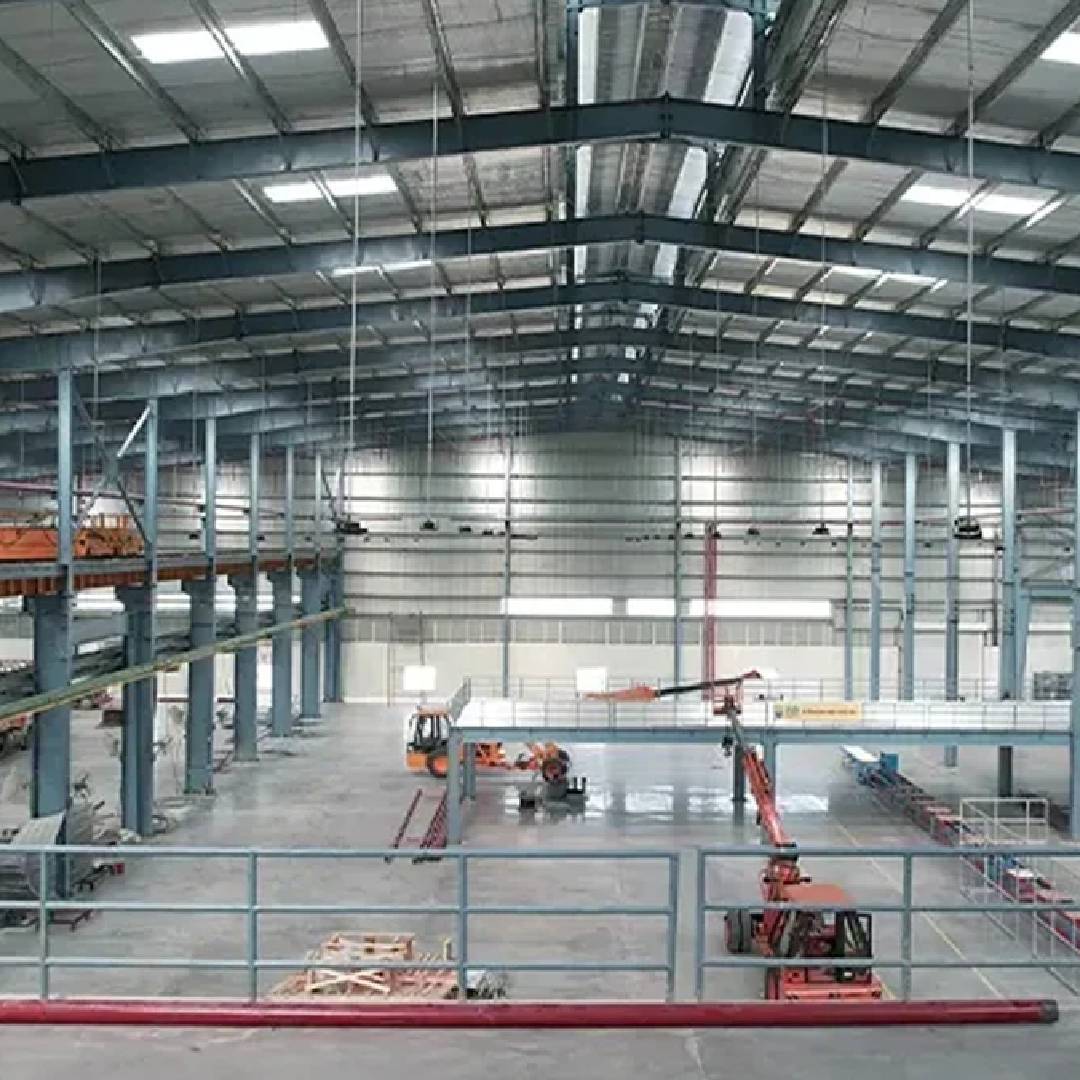 Prefabricated Industrial Warehouse, Color Coated