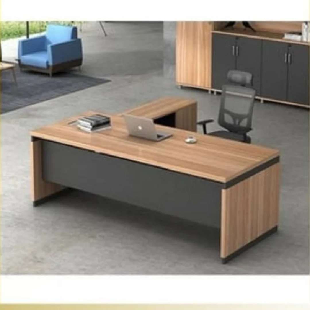 Plywood Wooden L Shaped Office Table