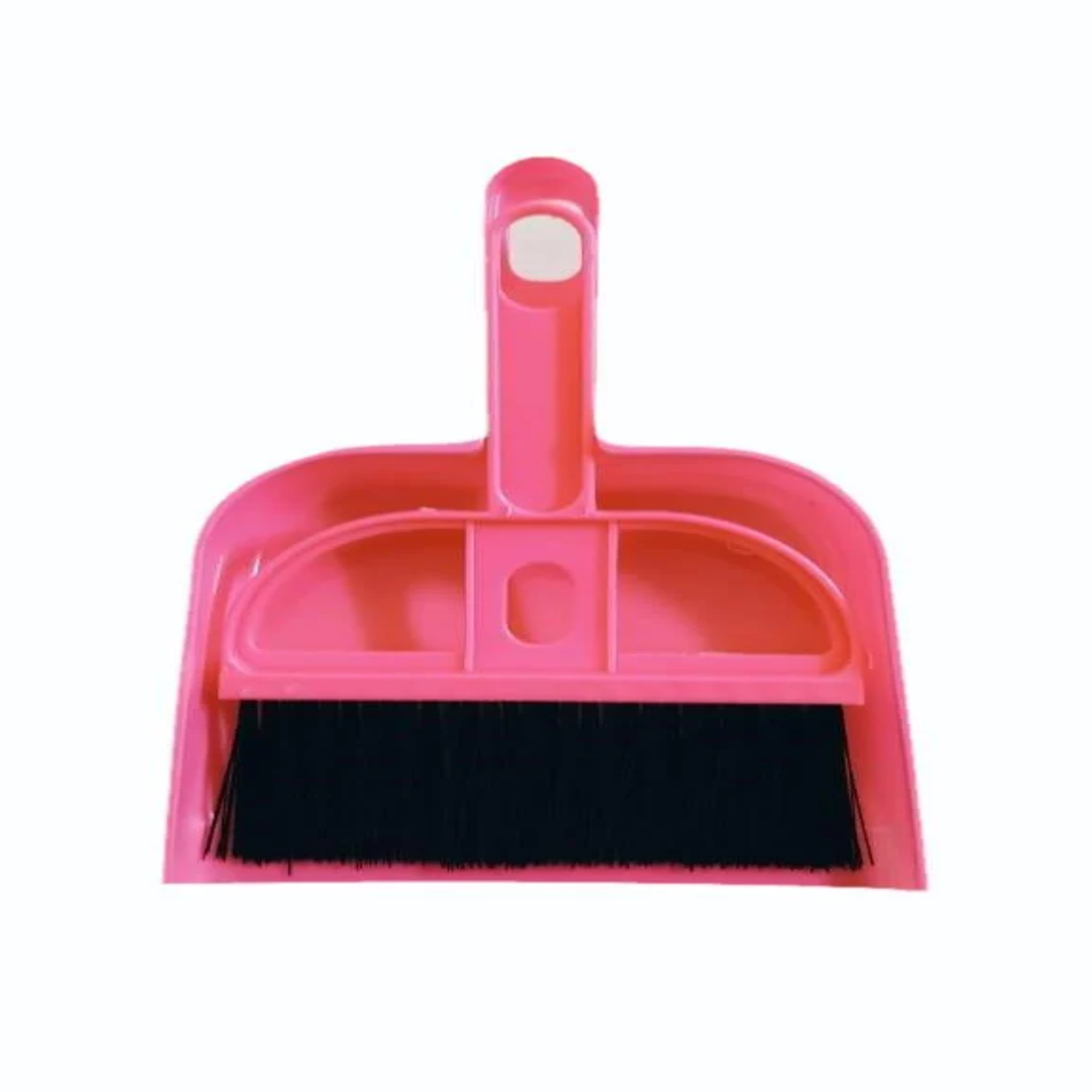 Plastic Blue Mini Compact Dustpan With Brush