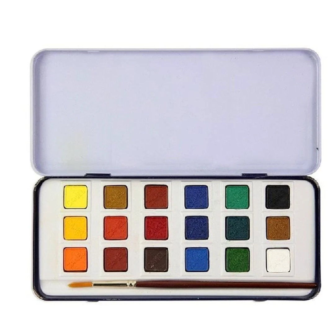 Daytone 18 Colors Water Color Cake, Packaging Type: Box