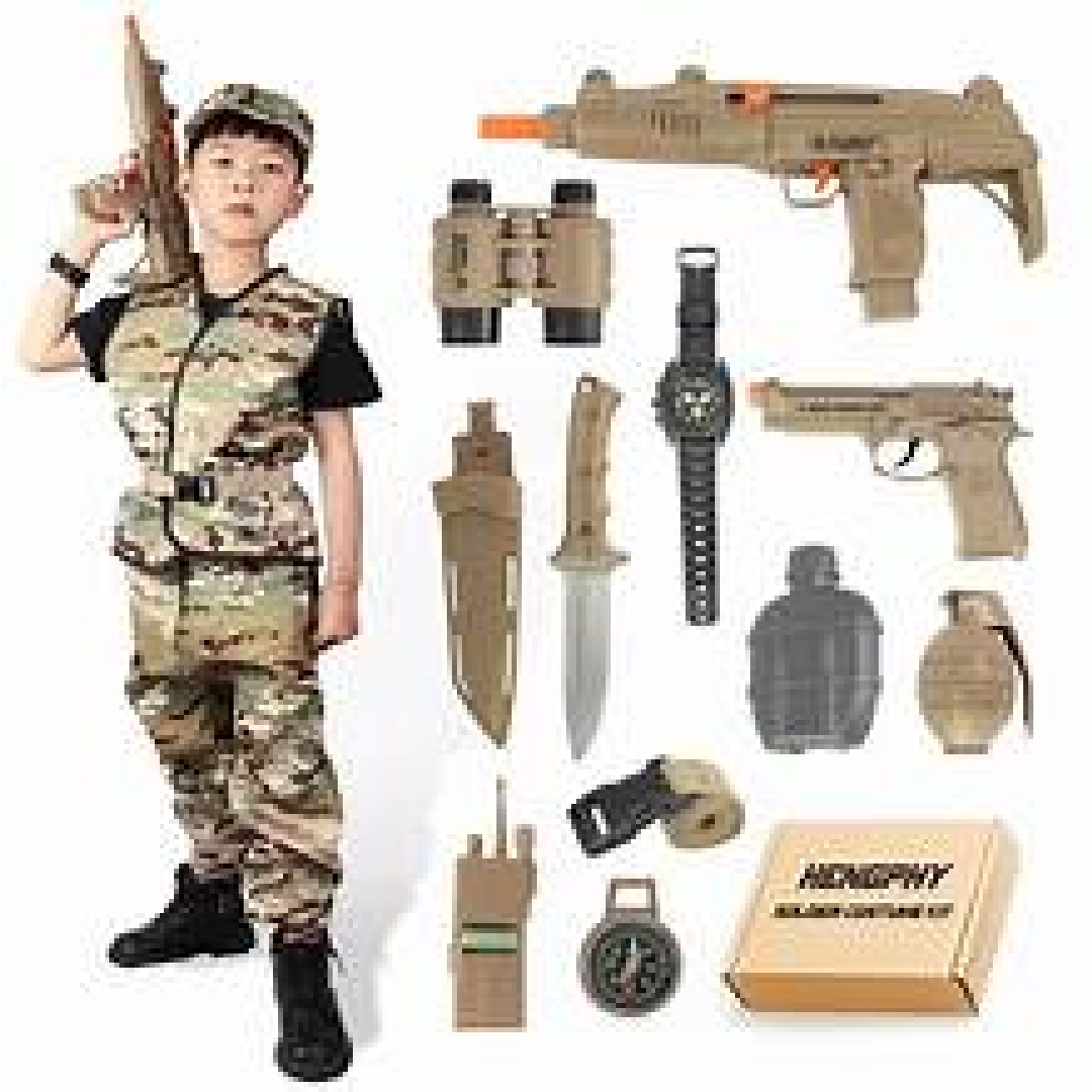 Deluxe Army Playset – 3 Soldiers with Military Gear