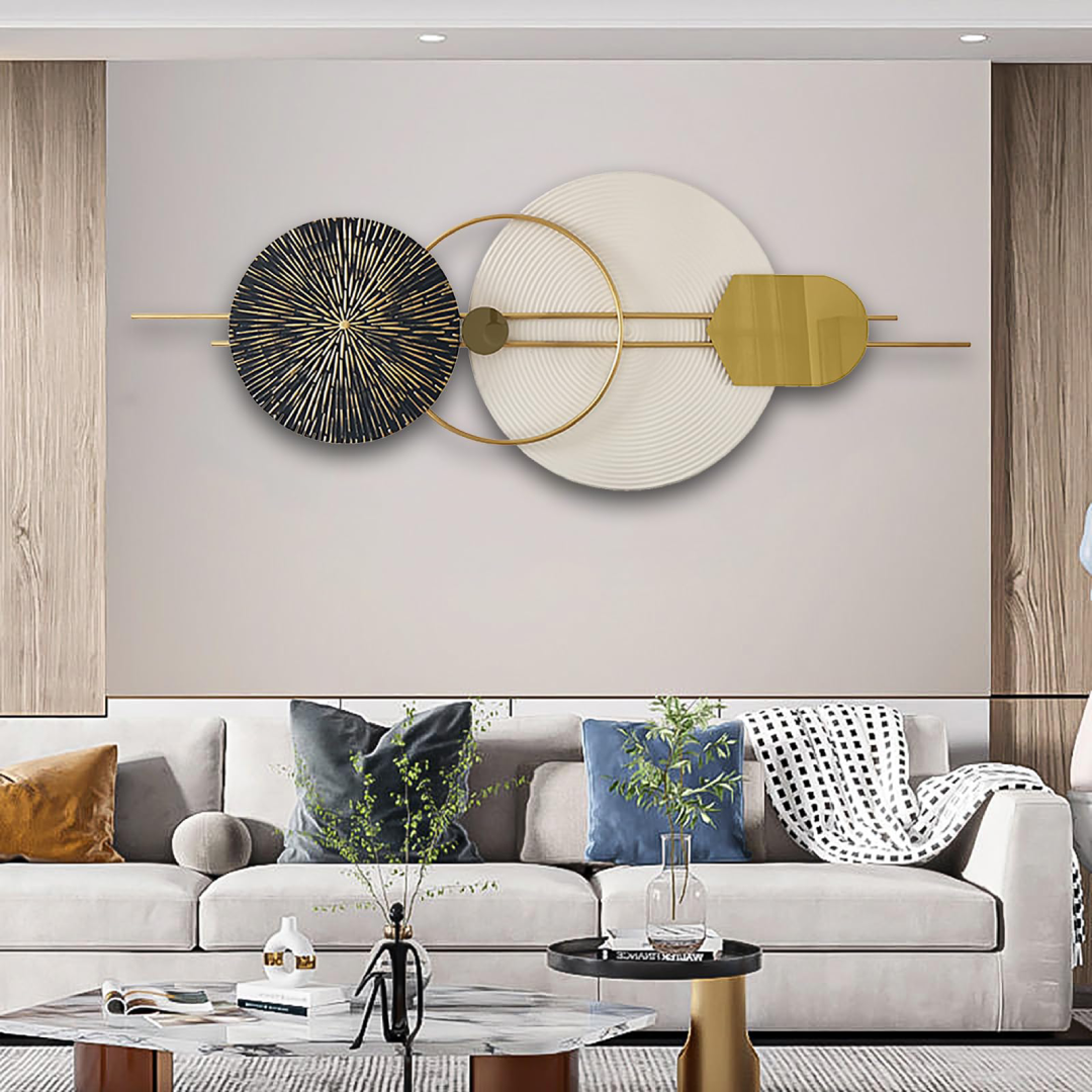 Modern Metal Wall Art Decorative Statement Piece for Living Room Office and Contemporary Interiors