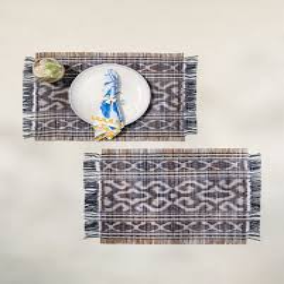 Sitara Ikat Placemat Handcrafted Ethnic Table Mat for Elegant Dining and Festive Home Styling