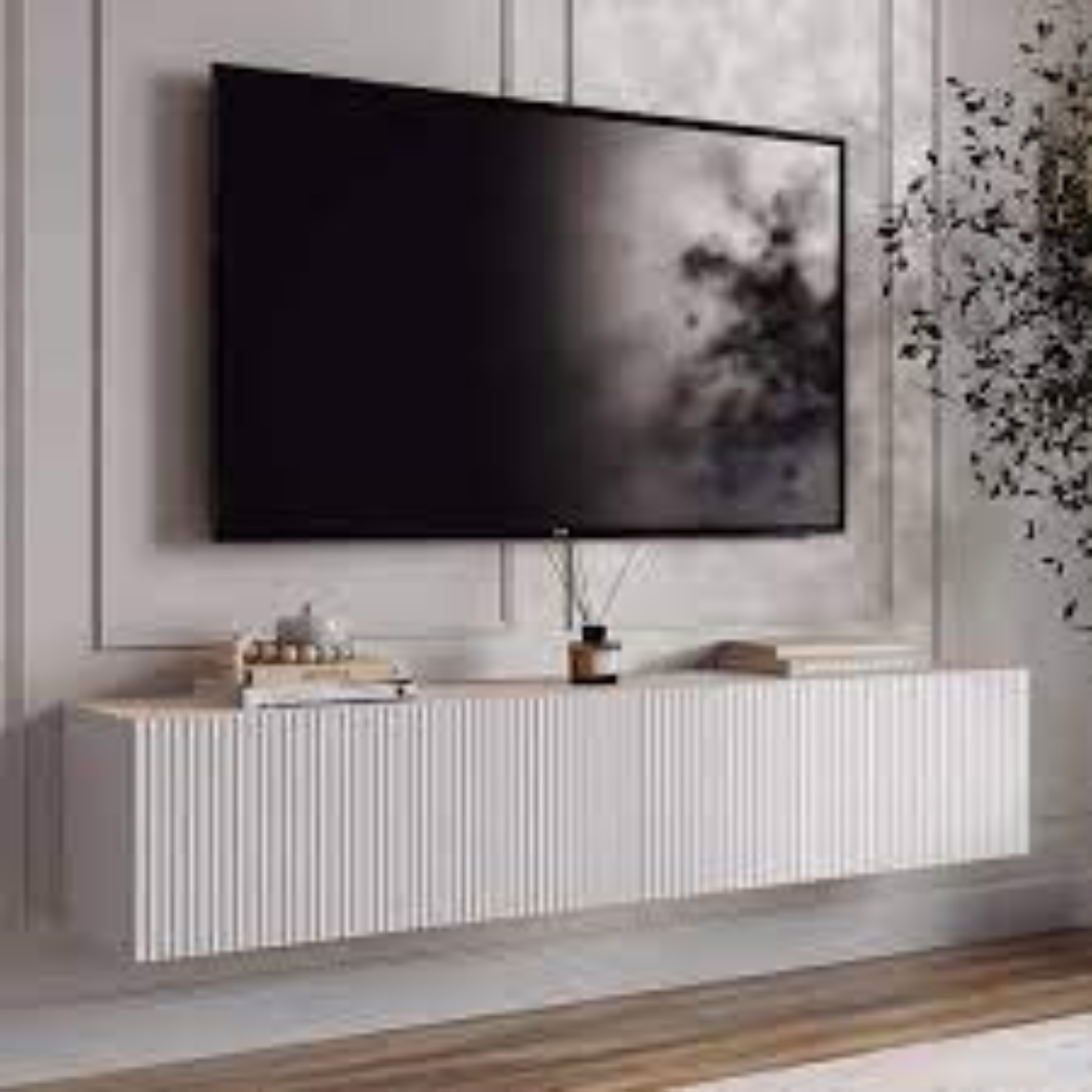 Floating Wall Media Console Sleek Storage Solution