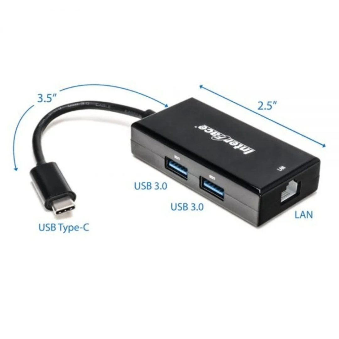 Black Interface Usb C To Giga Lan Multiport Hub, For Laptop And Computer, Model Name/Number: Ifcpl219