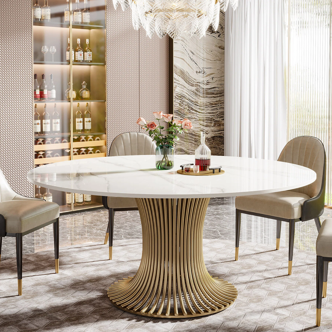 Dining Tables Round Space Saving Design Vietnam Supplier