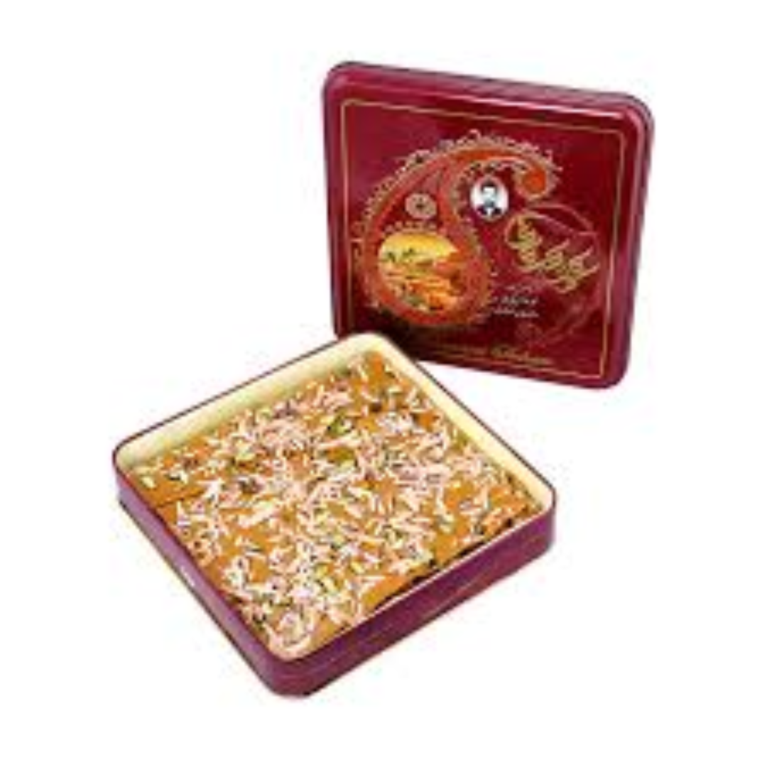 Special Flat Honey Sohan With Elegant Metal Box