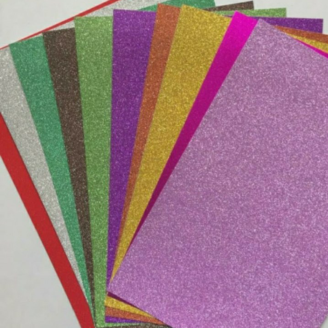 Glitter Cardstock Paper, GSM: 200 +, Size: A4 Size