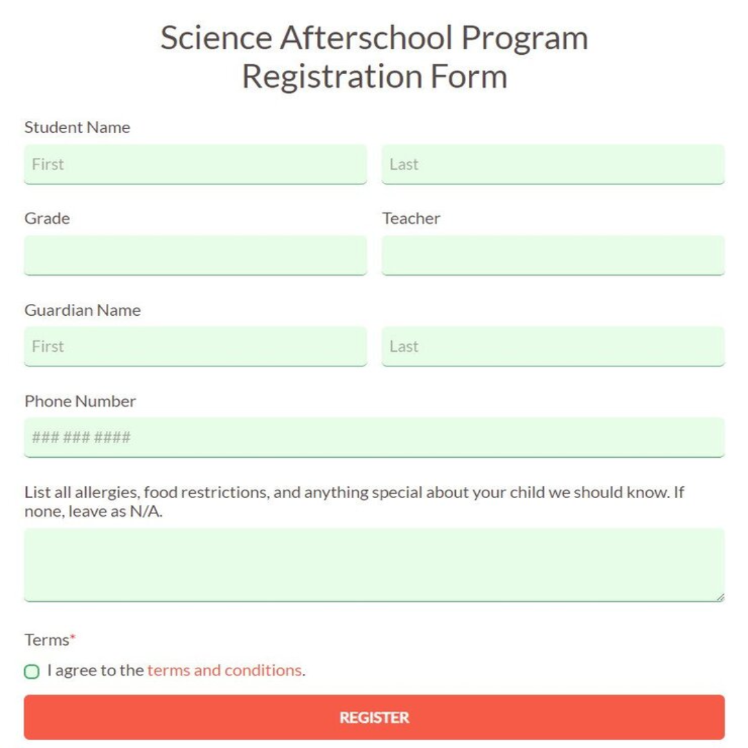 Customized Registration Forms Printing Online