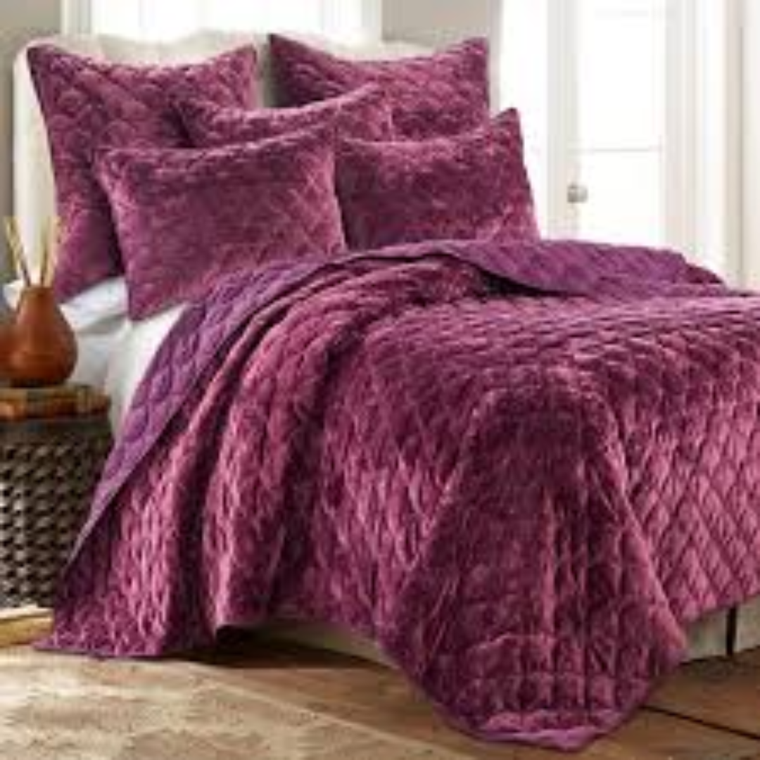 Velvet Quilts Plush Warm Soft Touch Bed Quilts for Winter Comfort and Rich Home Aesthetic