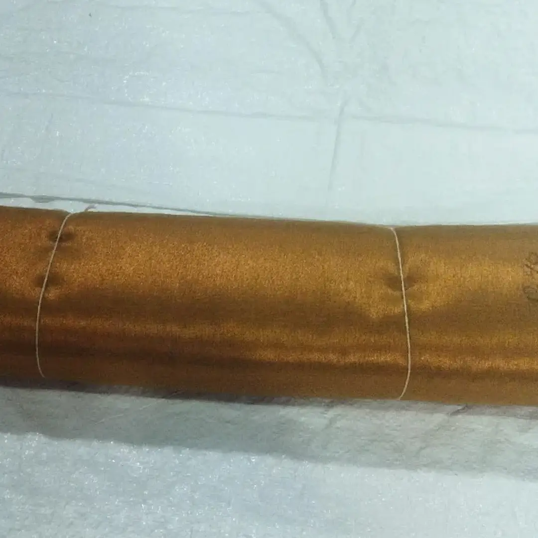 54 Inches Dark Copper Tissue Silk Blouse Fabric for Elegant Tops