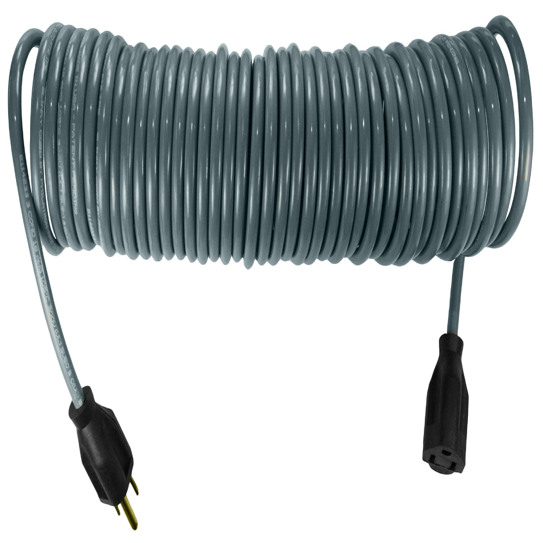 Coiled Extension Cords Flexible Retractable Power Cable for Organized and Safe Electrical Setup