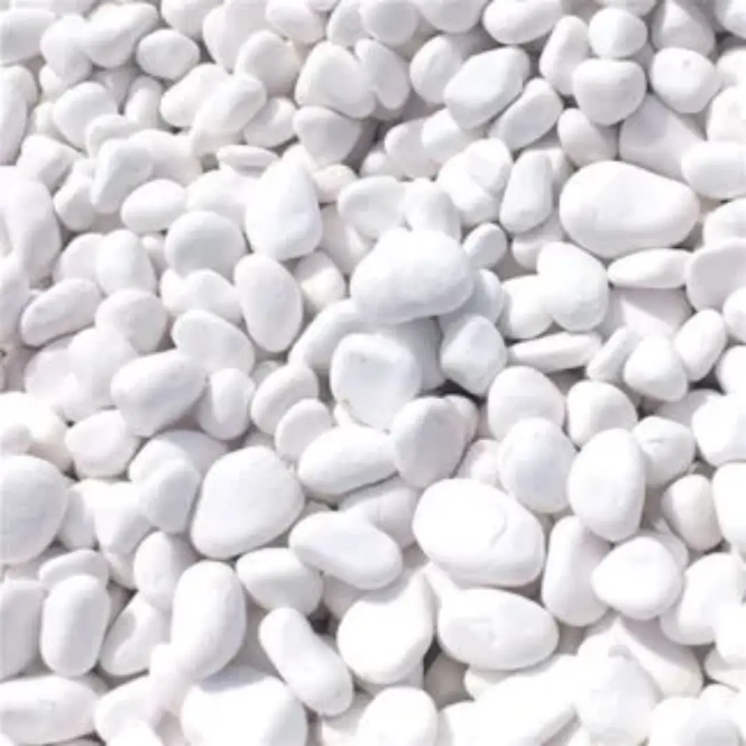Wholesale Snow White Pebbles 20KG – Decorative Garden Stones | Supplier from USA