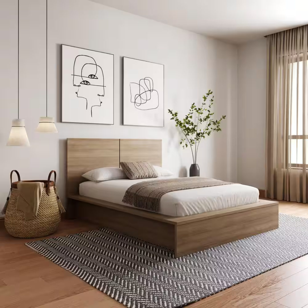 Platform Beds Modern Wooden Frame Vietnam Supplier