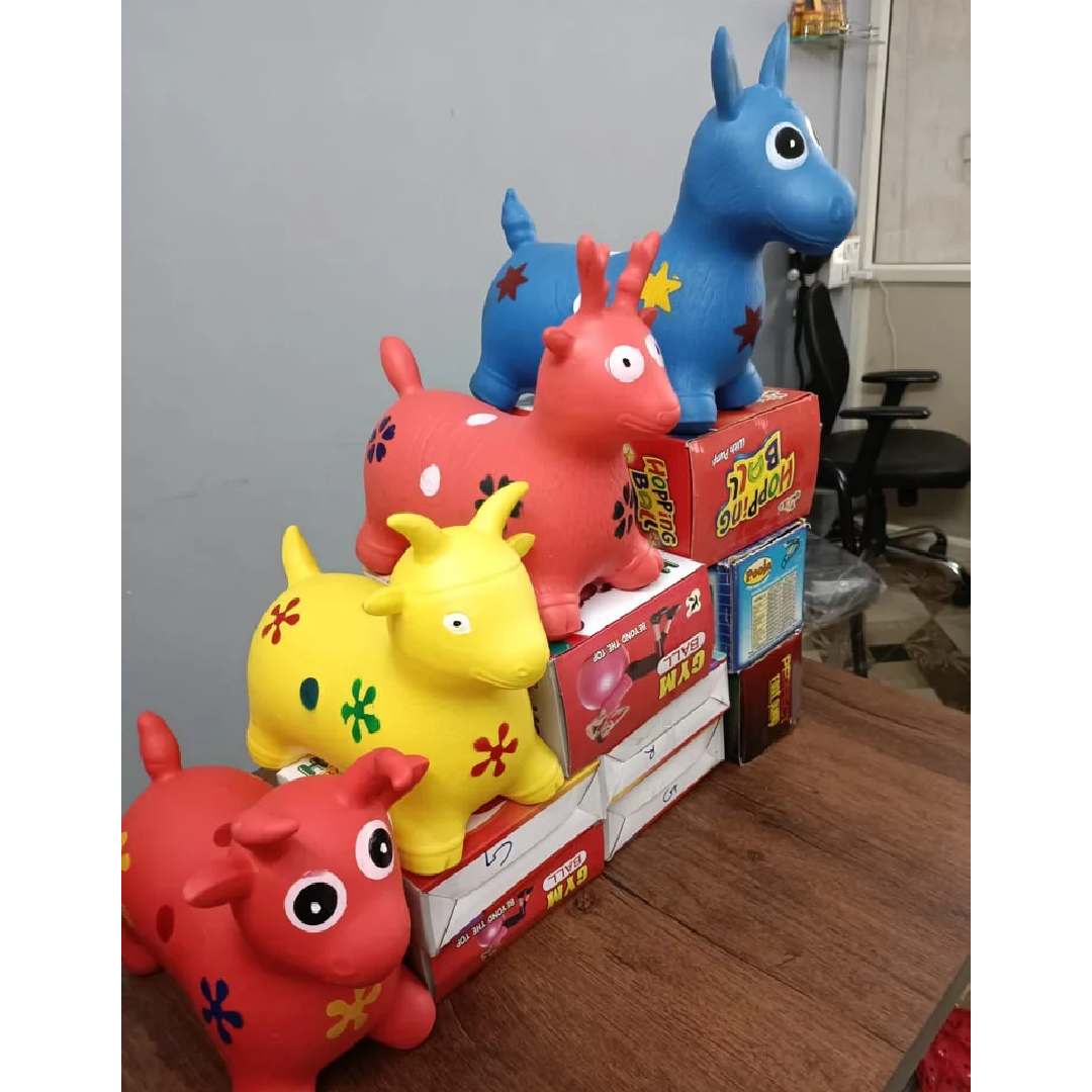 Multicolor PVC Playing Hopper Animal, For School/Play School