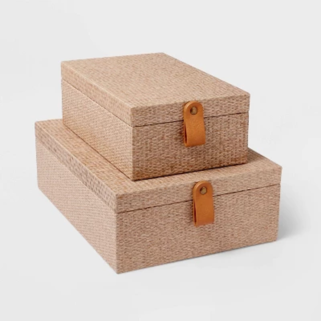 Luxury Leather Storage Boxes With Lids