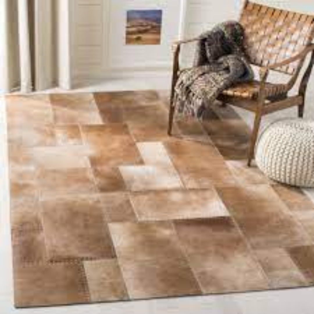 Genuine Leather Rugs Handmade For Home Decor