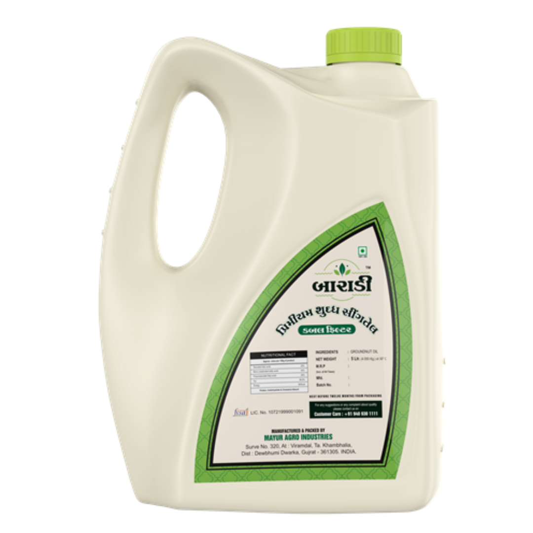 5L Double Filtered Groundnut Oil - Pure & Healthy 