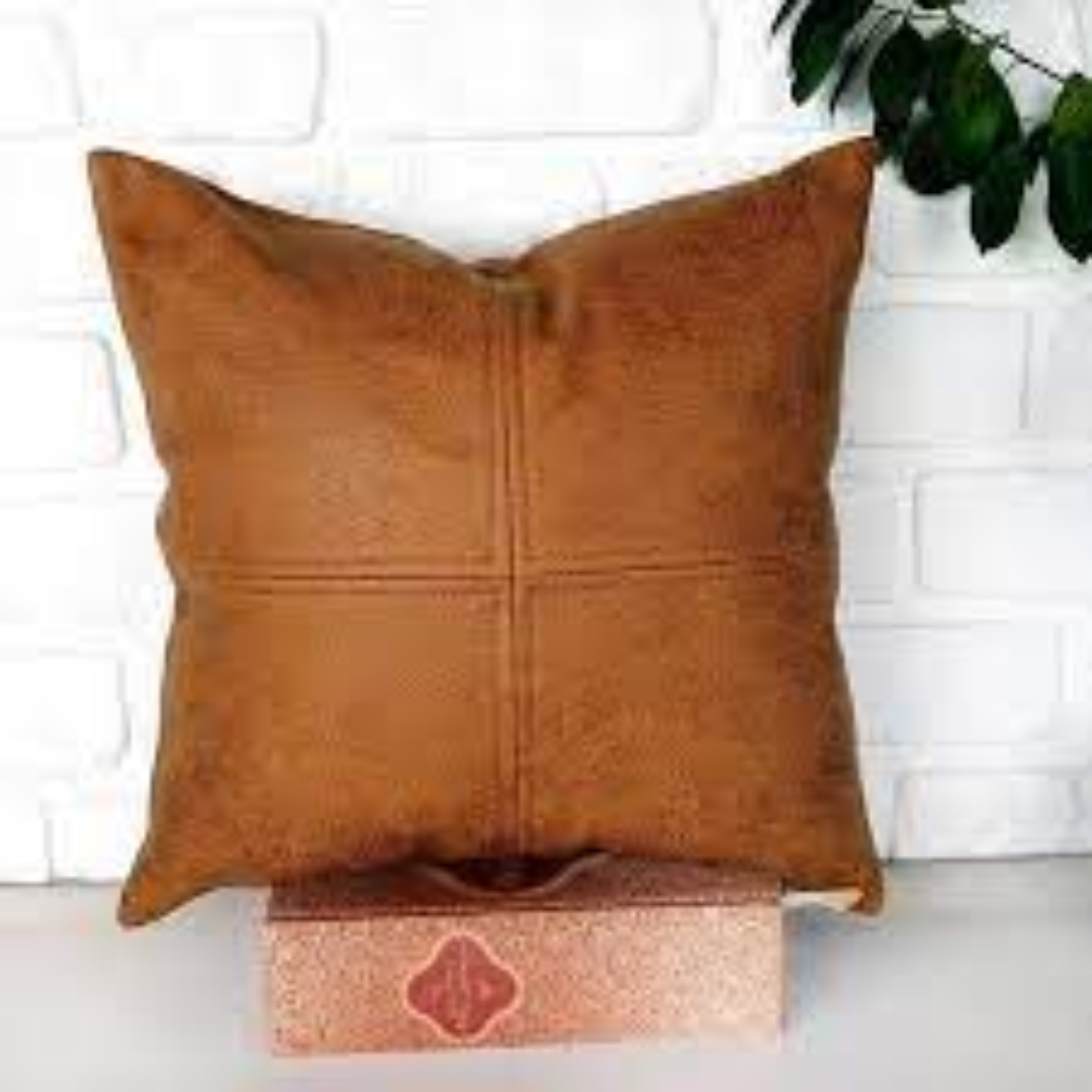 Decorative Leather Throw Pillows For Sofa