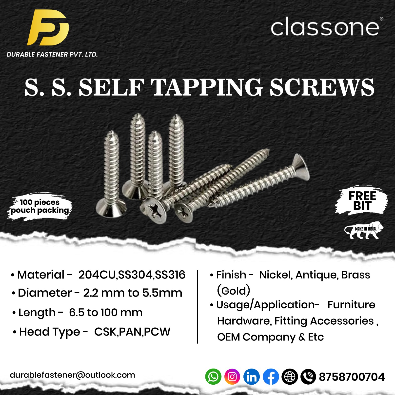Steel Self Tapping Screw