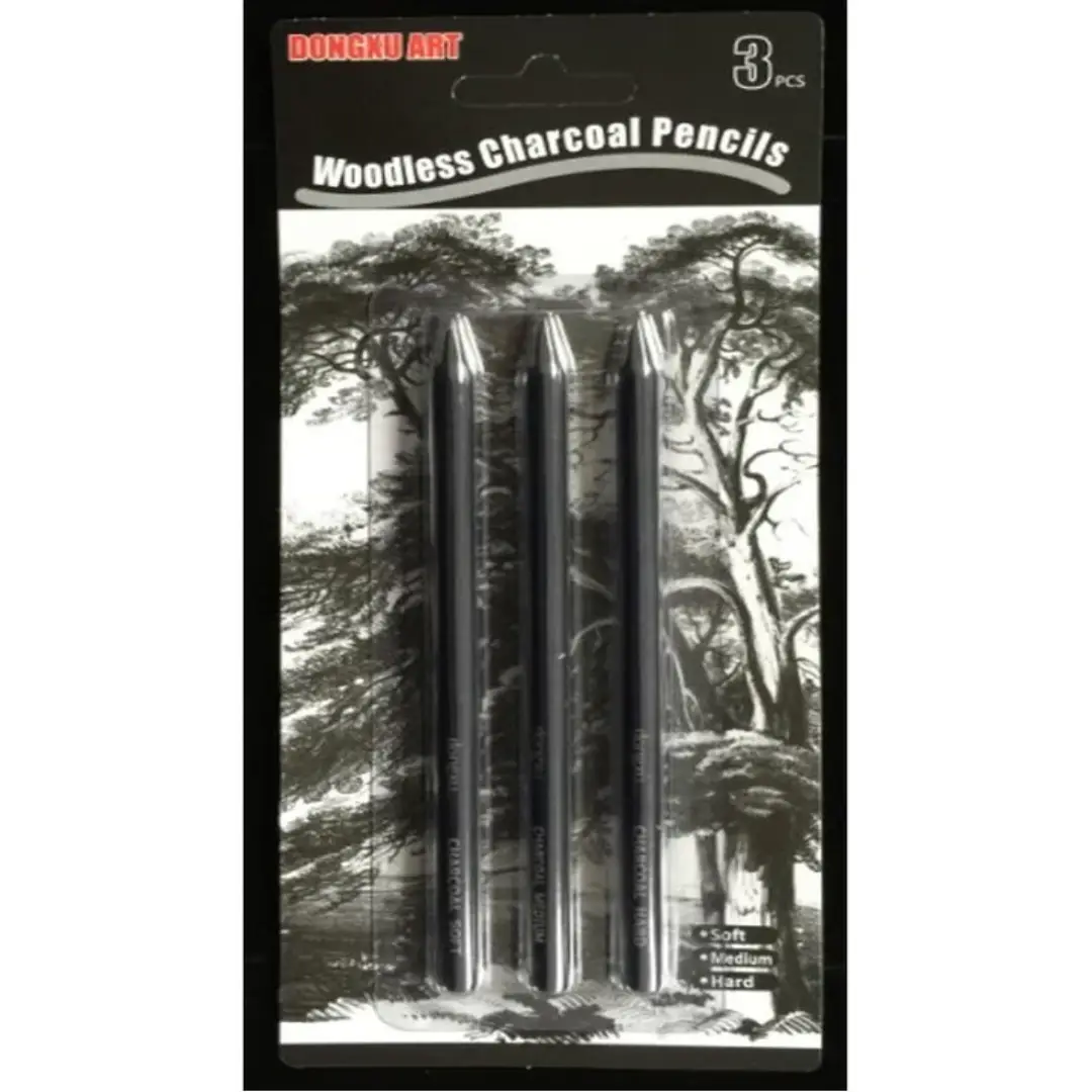 Woodless Charcoal Pencil 3pcs Drawing UAE