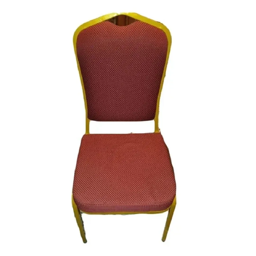 Red Hotel Banquet Chair - PU Cushioning, Durable & Stylish