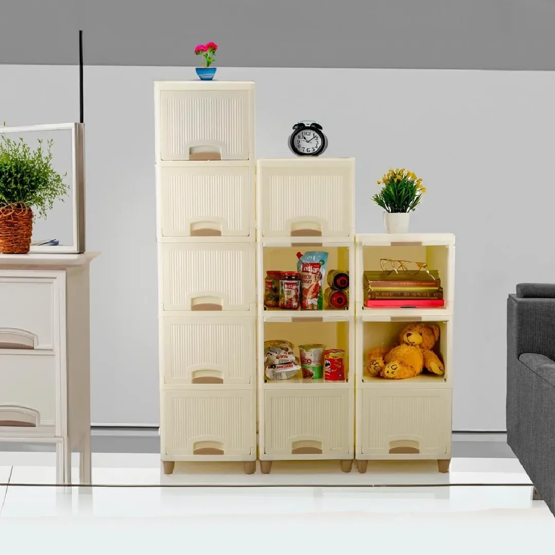 Plastic Filing Cabinet - 2 Drawer Free Standing Storage