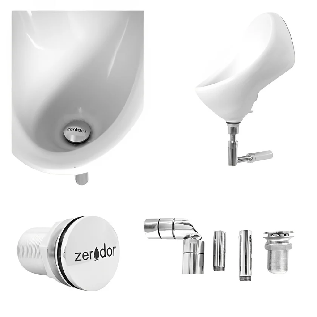 Stainless Steel Zerodor Waterless Urinal Kit - Premium